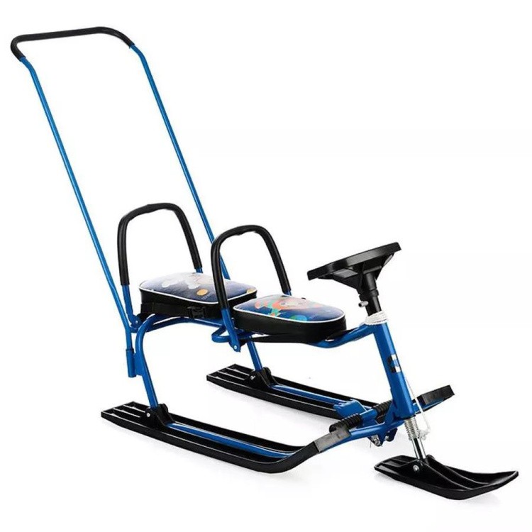 Снегокат детский 505 TWINS BABY PUSH со спинкой для двоих — картинка 4