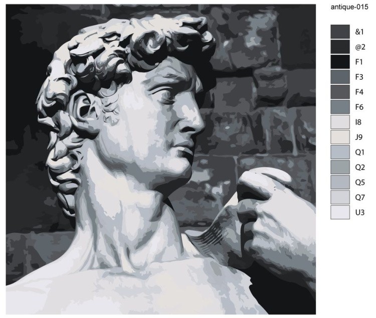 Картина по номерам «Античные статуи: Давид» — картинка 3