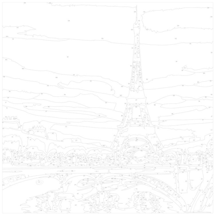 Картина по номерам «Городской пейзаж с Эйфелевой башней» — картинка 3