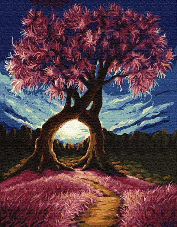 Картина по номерам «Слияние деревьев»