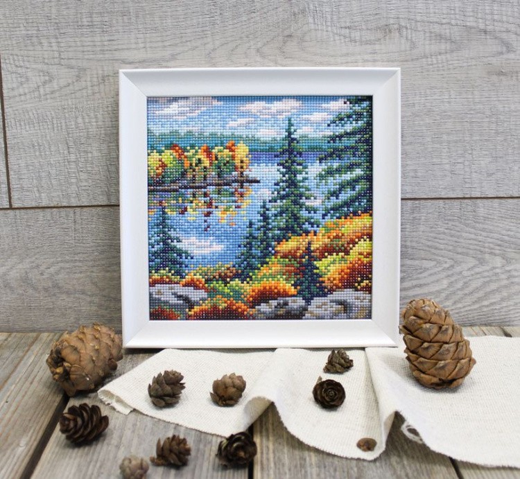 Алмазная вышивка «Золотая осень» — картинка 3