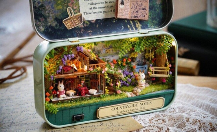 Сборная модель Румбокс. Домик в шкатулке «Бабушкин сад» — картинка 3