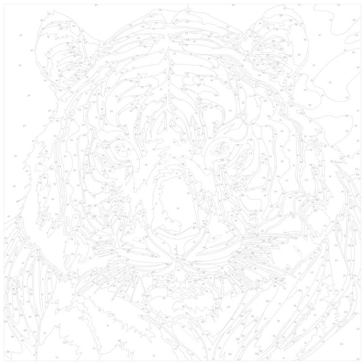 Картина по номерам «Тигр крупным планом» — картинка 3