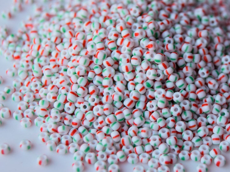 Бисер Preciosa Чехия 311-19001, 10/0, 50 г, цвет: 03950 полосатый — картинка 2