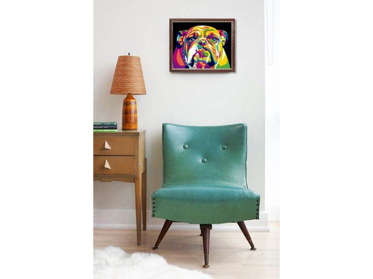 Картина по номерам «Радужный английский бульдог» — картинка 3