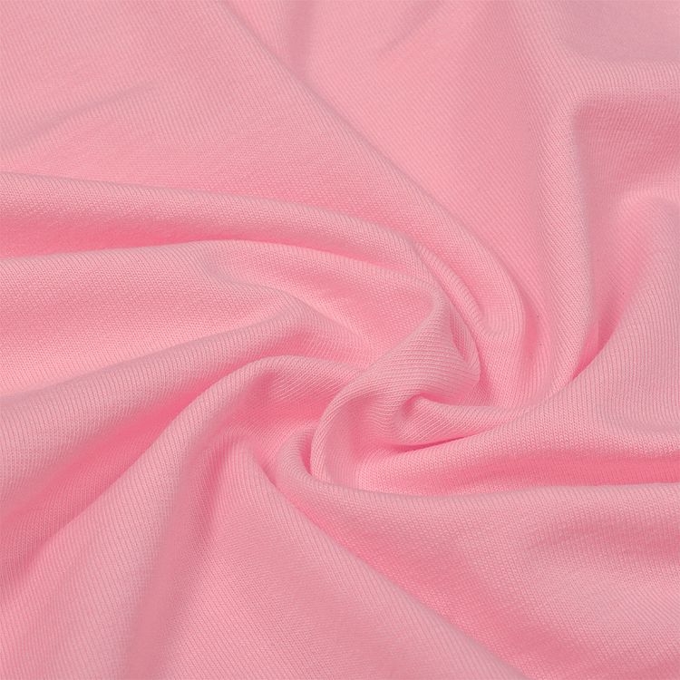Ткань трикотаж Кулирка с лайкрой, 6 м, ширина 180 см, 190 г/м2, цвет: светло-розовый, TBY