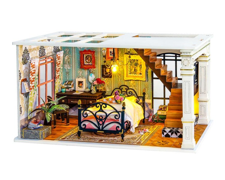 Набор для создания миниатюры (румбокс) «Парижская спальня» — картинка 2