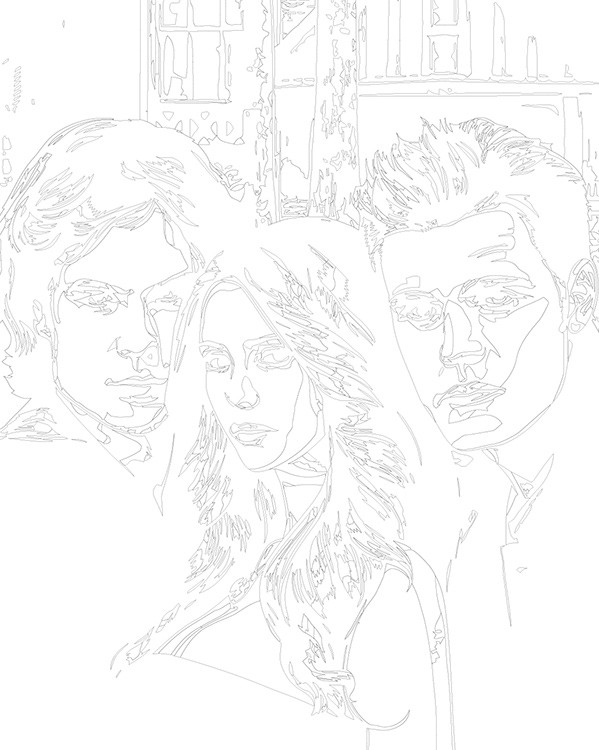 Картина по номерам «Дневники вампира: Деймон, Елена и Стефан» — картинка 3