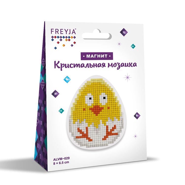 Алмазная вышивка магнит «Цыпленок» — картинка 2