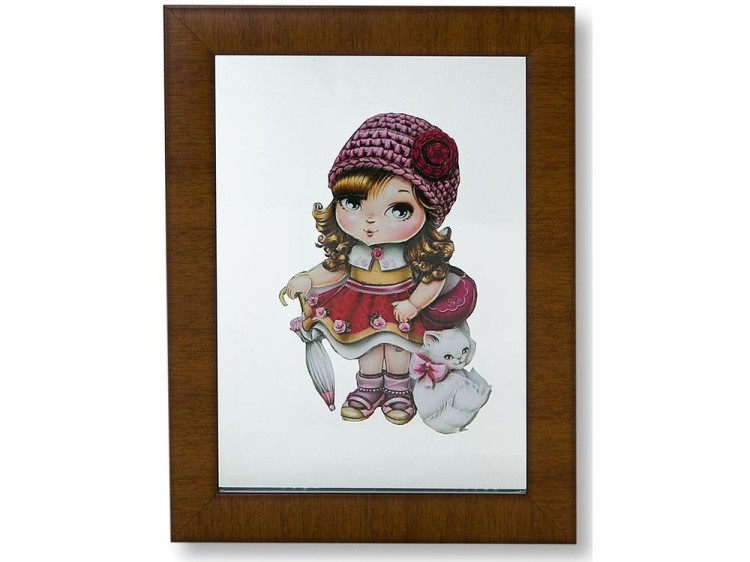 Папертоль «Брюнетка с котенком» — картинка 5