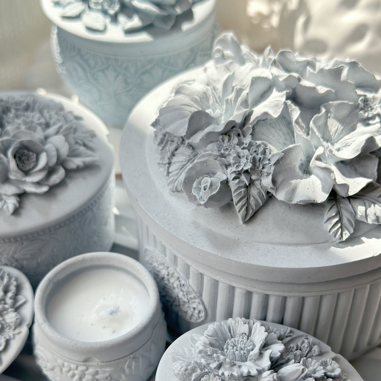 Силиконовый молд - Контейнер/банка для свечей с крышкой №8, d 7 см, 1 шт. — картинка 6