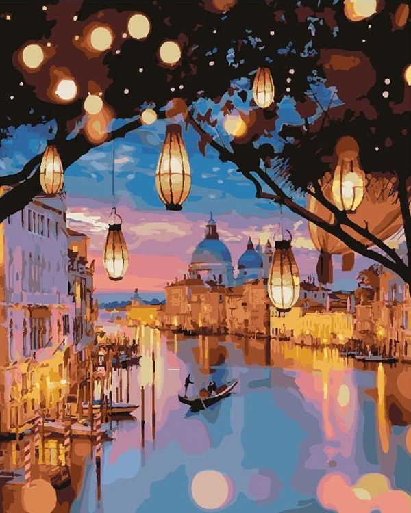 Картина по номерам «Венецианские фонарики»