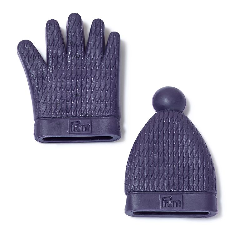 Колпачки-держатели для чулочных спиц, пластик, для 2.0 и 2.5 мм, фиолетовые, 2 шт., PRYM — картинка 2