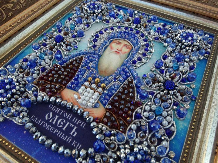 Набор для вышивания хрустальными камнями «Святой Олег» — картинка 3