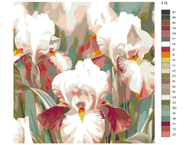 Картина по номерам «Ирисы» — картинка 2