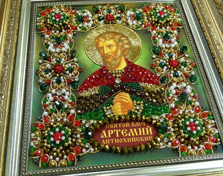 Набор вышивки хрустальными камнями «Святой Артемий» — картинка 6