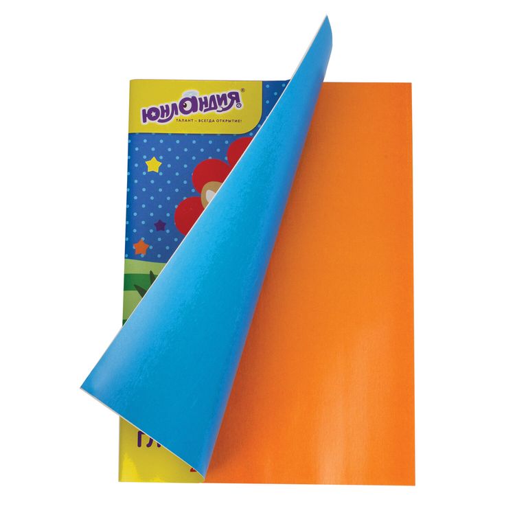 Цветная бумага А4, мелованная (глянцевая) «Львенок», 24 листа, 24 цвета, ЮНЛАНДИЯ — картинка 4