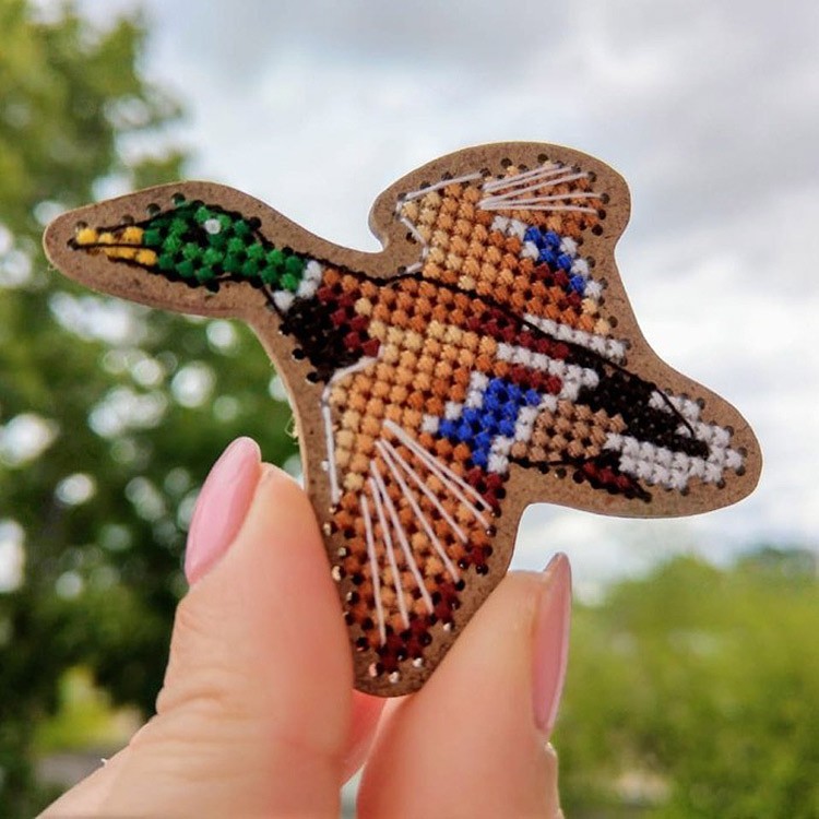 Набор для вышивания броши «Селезень» — картинка 2