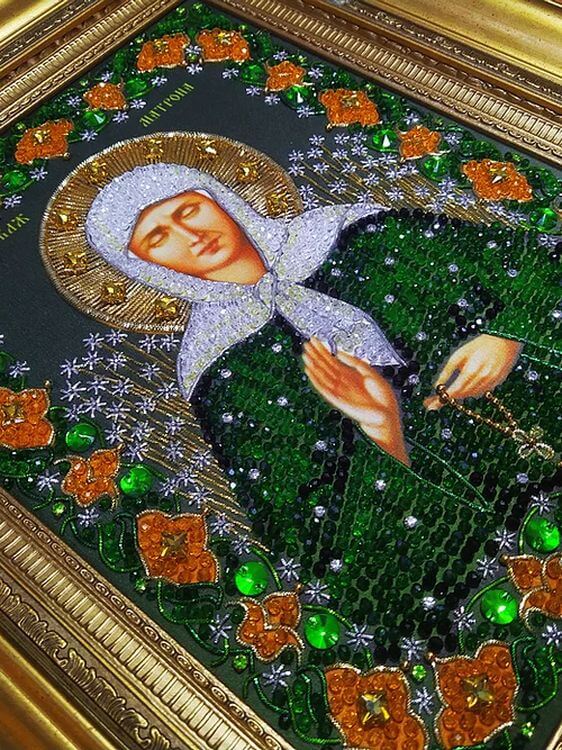 Набор вышивки хрустальными камнями «Матрона Московская» — картинка 12