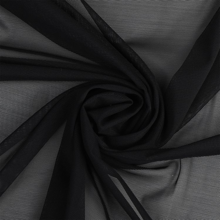 Сетка эластичная, 1 м х 150 см, 65 г/м², цвет: черный, KRUZHEVO