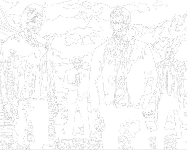 Картина по номерам «Сверхъестественное: Дин, Сэм, Кастиэль и Кроули 2» — картинка 3