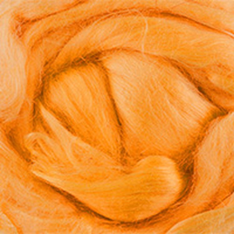 Шерсть для валяния Gamma FV-025, цвет №0496 (оранжевый), 25 г