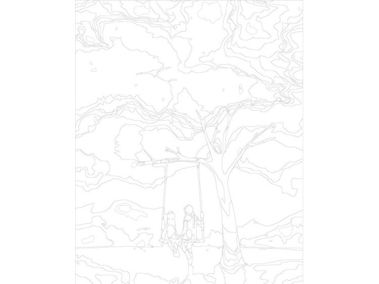 Картина по номерам «Пара на качелях» — картинка 3