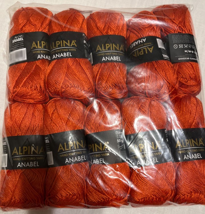 Пряжа Alpina ANABEL (1041), терракотовый, 10 шт. по 50 г — картинка 2