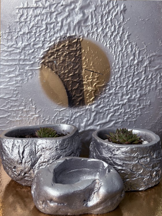 Силиконовый молд - Контейнер/подсвечник под камень, 9x7 см, 1 шт. — картинка 8