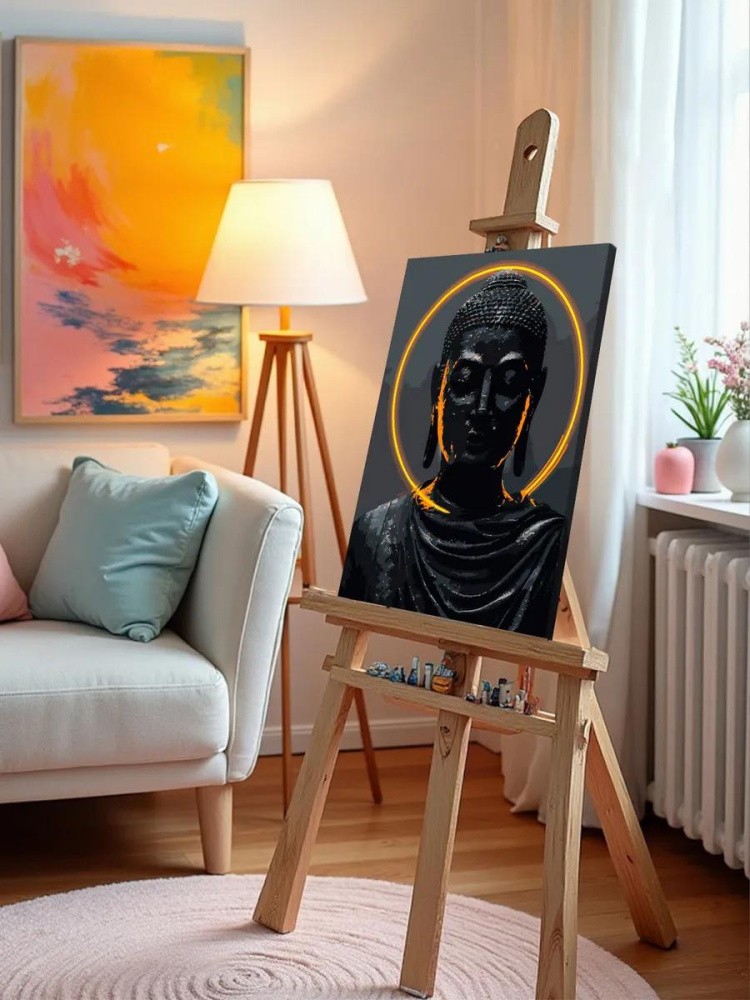 Картина по номерам, светящаяся в темноте «Статуя Будды арт» — картинка 9