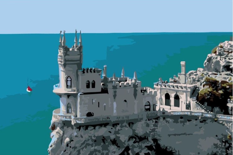 Картина по номерам «Замок над морем»