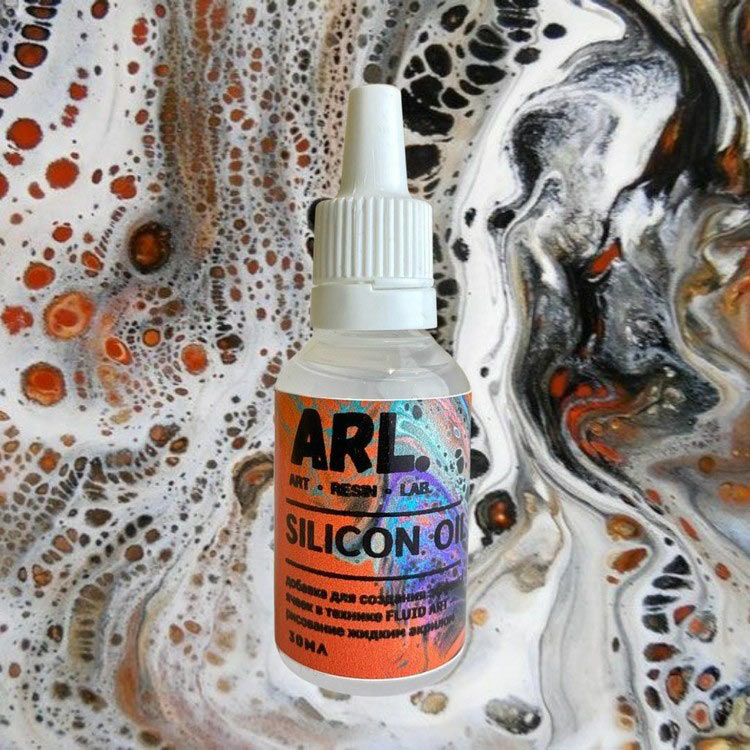 Добавка для создания эффекта ячеек Silicon Oil 30 мл, Art Resin LAB — картинка 2