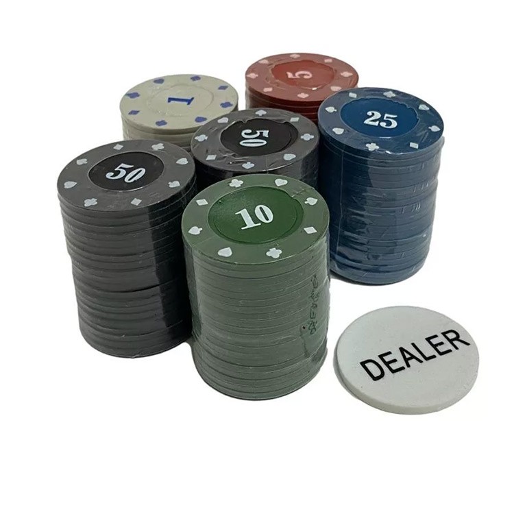 Набор для покера Holdem Light в жестяной коробке, 120 фишек с номиналом+ сукно — картинка 7