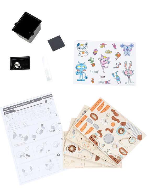 3D-пазл Цветочный горшок «Щенок», 58 элементов — картинка 2