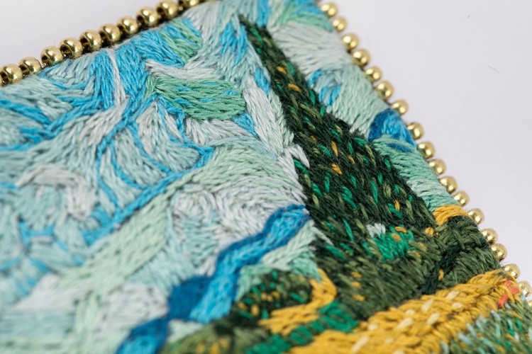 Набор для вышивания «Брошь. Пшеничное поле с кипарисами» — картинка 2