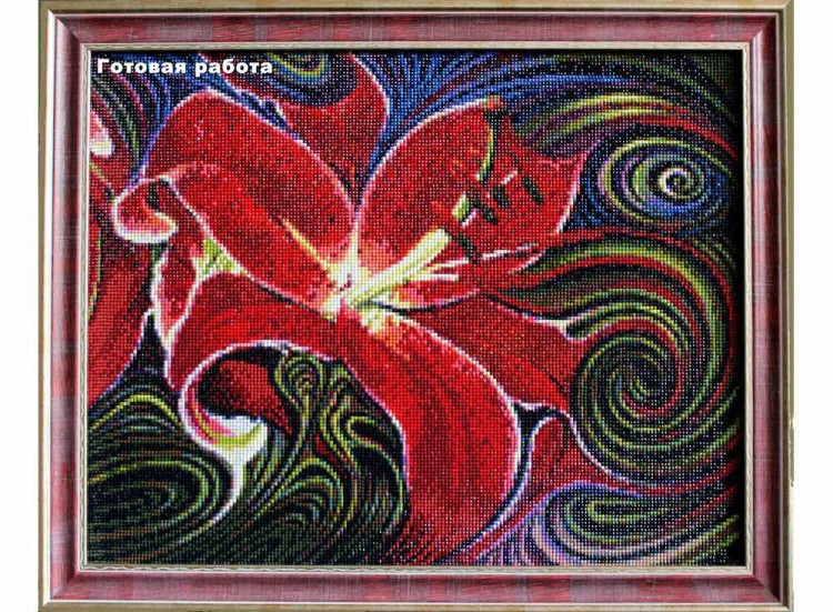 Алмазная вышивка «Волшебная лилия» — картинка 3