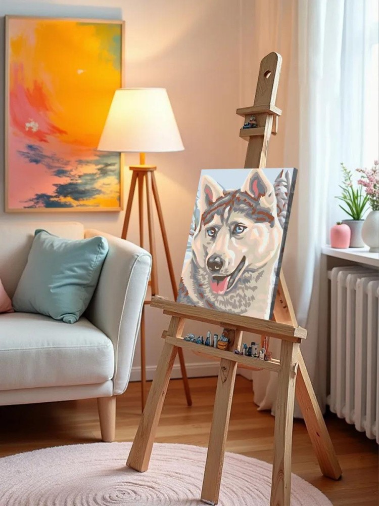 Картина по номерам «Хаски» — картинка 9