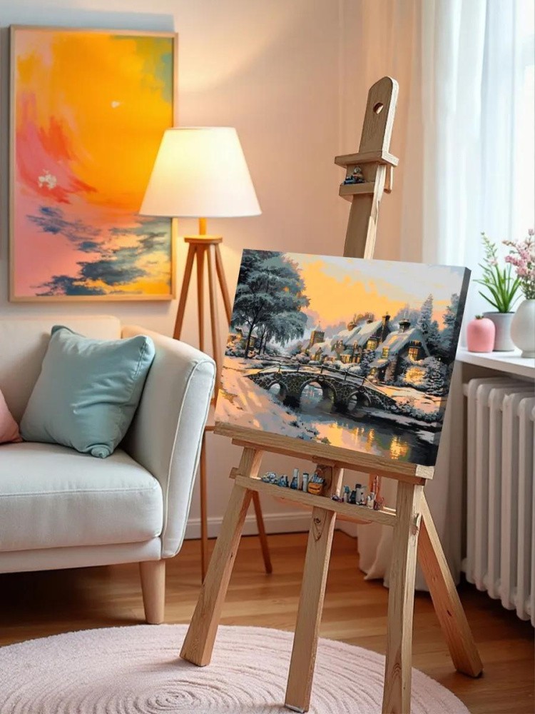 Картина по номерам «Зимняя сказка» — картинка 10