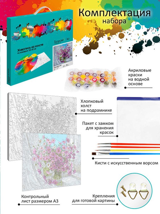 Картина по номерам «Воздушный букет» — картинка 4