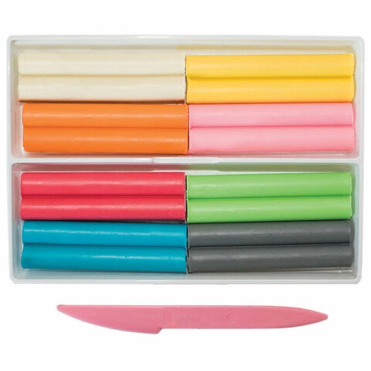 Пластилин восковой пастельный Луч «Школа творчества», 8 цветов, 120 г, стек — картинка 2