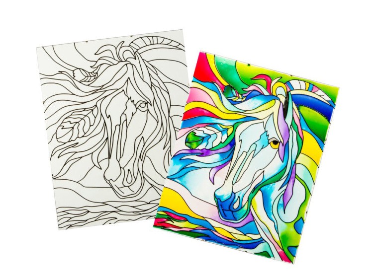 Витраж-раскраска «Лошадь» — картинка 3