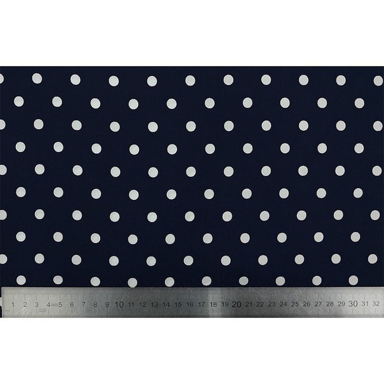 Ткань Штапель, микрогорошек, 10 м, ширина 147 см, цвет: синий/белый, TBY — картинка 2