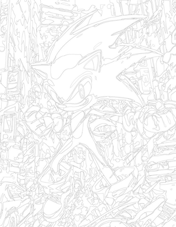 Картина по номерам «Игра Соник Sonic: ёж в городе арт» — картинка 3