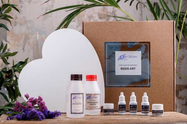 Набор для создания картины эпоксидной смолой Морская лагуна (квадрат), ArtResin Club — картинка 2