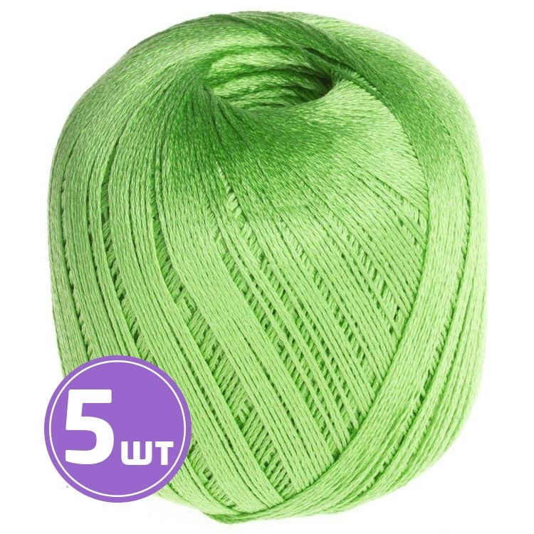 Пряжа Семеновская Lily (86), светло-зеленый 5 шт. по 100 г