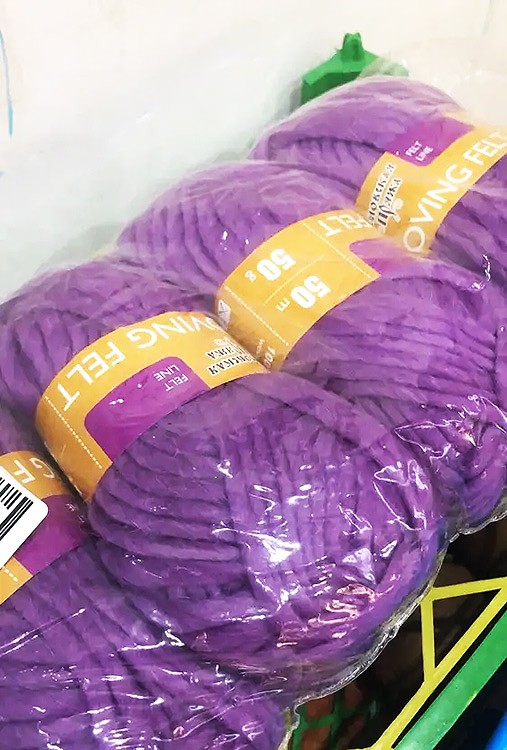 Пряжа Семеновская Roving felt (139), орхидея 5 шт. по 50 г — картинка 2