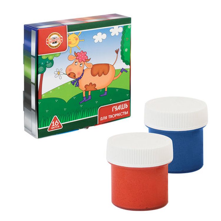 Гуашь Koh-i-Noor, 16 цв. по 25 мл, без кисти — картинка 2