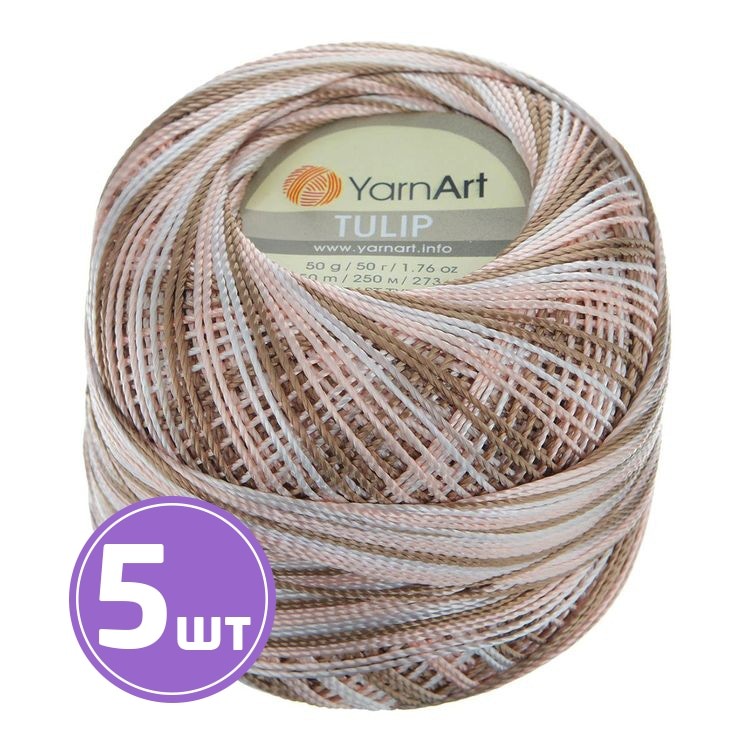 Пряжа YarnArt TULIP (460), мультиколор, 5 шт. по 50 г