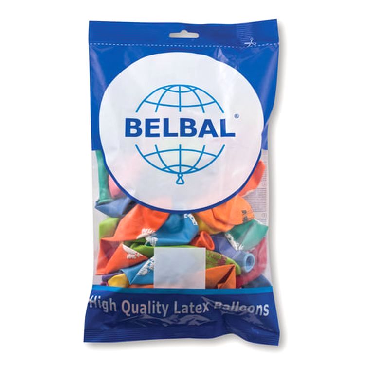 Шары воздушные «Поздравления», 8 рисунков, 12&quot; (30 см), комплект 50 шт., 12 цветов — картинка 2