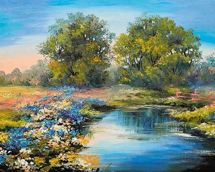 Картина по номерам «Летняя река»